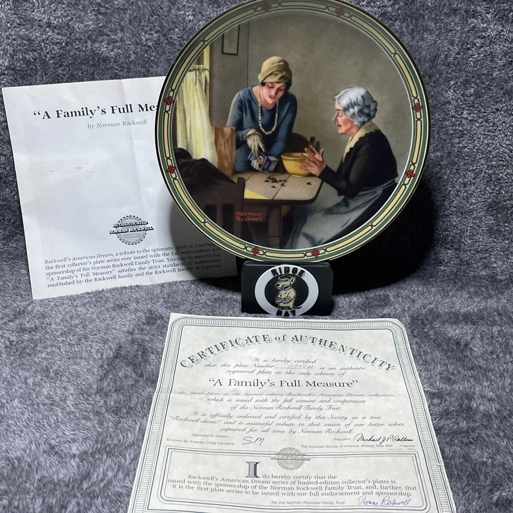 VINTAGE Norman Rockwell Collector‎ Plates Lot of 12 w/ COAs Decorative China